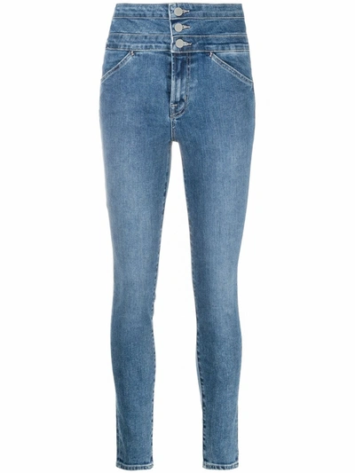 J Brand High Rise Skinny Jeans In Blue