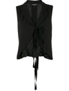 ANN DEMEULEMEESTER CROPPED TIE-FRONT WAISTCOAT