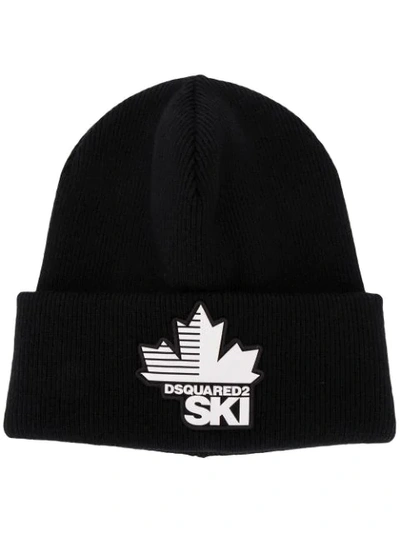 Dsquared2 Ski Beanie Hat In Black