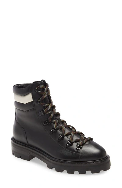 Jimmy Choo Eshe Leather Combat Boots In Black