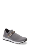 Jimmy Choo Verona Embellished Knit Sneaker In Dusk/ Grey