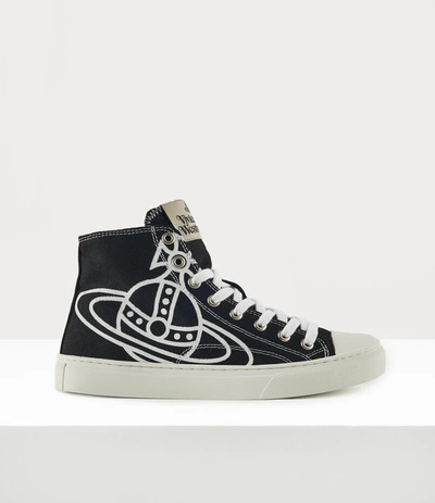 Vivienne Westwood Plimsoll High Top Canvas Shoes In Multi