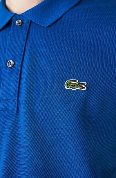 Lacoste Classic Cotton Pique Fashion Polo Shirt In Blue