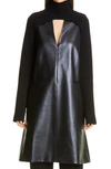 PETER DO SLEEVELESS FAUX LEATHER DRESS,PD-FW20-326