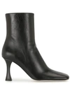 Proenza Schouler Sculptural-heel Square-toe Boots In Black