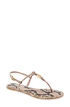 Tory Burch Snakeskin Print Sandals In Misty Rose