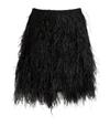 GIAMBATTISTA VALLI OSTRICH FEATHER MINI SKIRT,15906373