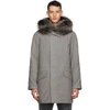 YVES SALOMON GREY FUR PARKA