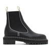 Proenza Schouler Topstitched Patent-leather Chelsea Boots In Black