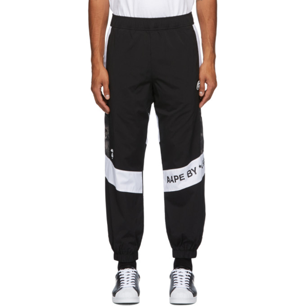 Aape By A Bathing Ape Black Woven Lounge Pants | ModeSens