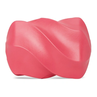 Bottega Veneta Pink Whirl Spiral Clutch In 6603 Lolli