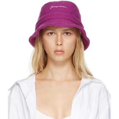 Jacquemus Pink Wool 'le Bob' Bucket Hat