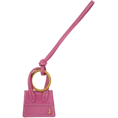 Jacquemus Pink & Gold 'le Porte Clés Chiquito' Keychain In Fuchsia