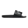 Givenchy Logo-embroidered Coated-canvas Slides In Black