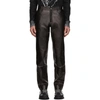 SEAN SUEN SEAN SUEN BLACK LEATHER TROUSERS