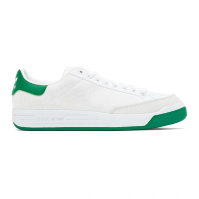 Adidas Originals Rod Laver Vintage Leather Trainer In White