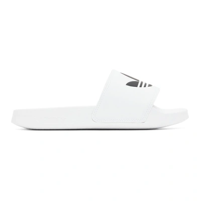 Adidas Originals White Adilette Lite Pool Slides