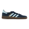 Adidas Originals Handball Spezial Leather-trimmed Suede Sneakers In Navy