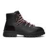 MONCLER BLACK TREKSET ANKLE BOOTS