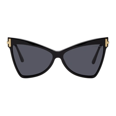 Tom Ford 黑色 Tallulah Butterfly 太阳镜 In 01a Shiny Black/smok