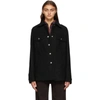 DRIES VAN NOTEN BLACK WOOL SHIRT JACKET