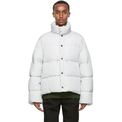 Jacquemus Padded Funnel Neck Jacket In Grey