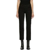 ALEXANDER WANG BLACK HIGH-RISE LOGO PRINT JEANS