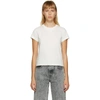 Alexander Wang T Alexanderwang.t Off-white Shrunken Foundation T-shirt In Blue