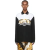 VERSACE VERSACE BLACK AND GOLD VINTAGE LOGO LONG SLEEVE POLO
