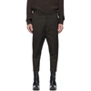 RICK OWENS BROWN CROPPED ASTAIRES TROUSERS