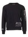 DOLCE & GABBANA LOGO EMBROIDERY CASHMERE PULLOVER IN BLACK
