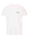 CELINE WHITE T-SHIRT WITH CELINE EMBROIDERY