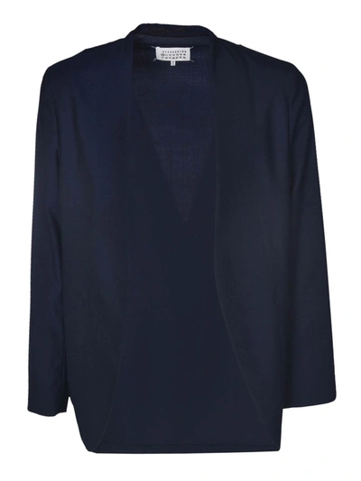 Maison Margiela Open Front Blazer In Blue