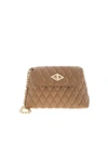 BALLANTYNE DIAMOND QUILTED BAG IN CAMEL COLOR