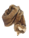 MOSCHINO FAUX FUR STOLE IN SHADES OF BEIGE
