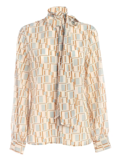 Ballantyne Printed Shirt In Ivory Color In Beige
