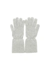 KANGRA CASHMERE MELANGE GREY GLOVES FEATURING LAME DETAIL