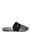 GIVENCHY BEDFORD MULES WITH REPTILE PRINT IN GREY