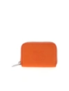 KENZO TIGER LOGO COIN PURSE IN ORANGE