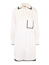 FENDI APPLIED POCKET SHIRT DRESS IN WHITE