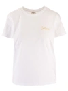 CELINE WHITE T-SHIRT WITH EMBROIDERY