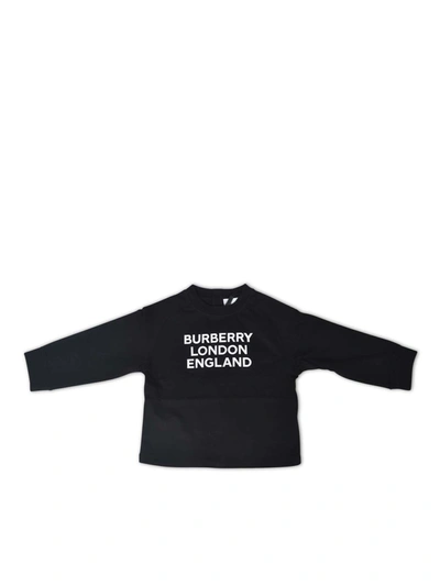 Burberry Babies' Long Sleeve Tee T-shirt In Black