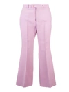 GUCCI CROPPED FLARE PANTS IN PASTEL PINK