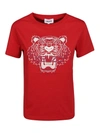 KENZO TIGER PRINT T-SHIRT IN RED