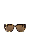 BOTTEGA VENETA SQUARE SUNGLASSES IN HAVANA COLOR