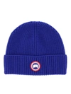 Canada Goose Wool Beanie In Blue In Blue