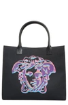 VERSACE MEDUSA CANVAS TOTE,DBFH684DTJMV