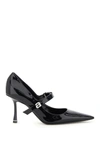 ALEXANDER WANG GRACE 85 MARY JANE PUMPS CRYSTAL LOGO,30C220P008 001