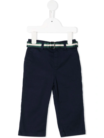 Ralph Lauren Babies' Belted Waist Trousers In Blue