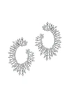 Hueb Women's Luminus 18k White Gold & Diamond Front-facing Hoop Earrings
